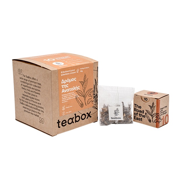 Δρόμος της Ανατολής "10" Πράσινο Τσάι Με Κανέλα Και Τζίντερ 2Box 36gr
