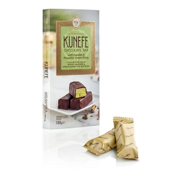 Laurence Kunefe chocolate bar & pistachio cream